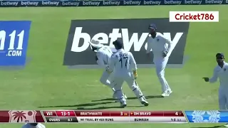 Jasprit bumrah hat-trick Vs West Indies 2nd test highlights