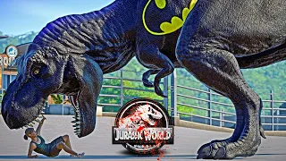 BATMAN T-REX vs SUPERMAN Spino, VENOM, Green Lantern Dinosaurs Fight 🌍 JURASSIC WORLD EVOLUTION