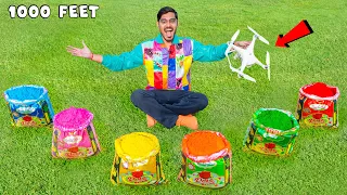 We Took 1000 Feet High Holi Challenge🔥 | क्या हम आसमान में 1000 फीट ऊपर गुलाल उड़ा पाएंगे?