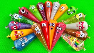 Numberblocks - Looking for Slime Piping Bag & Dinosaur Egg Clay Colorful! Satisfying Videos ASMR