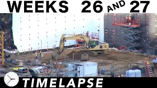 Two-week construction time-lapse with bonus highlights/closeups: Ⓗ Weeks 26 and 27