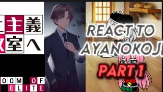 React to ayanokoji part 1