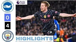 Brighton vs Man City HIGHLIGHTS (0-4): Alvarez, De Bruyne & Foden GOALS.