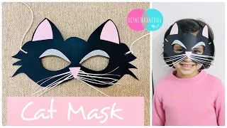 How To Make Cat Mask For School Competition | Cat Mask | Animal Mask for Kids | DIYwithKANCHAN