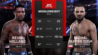 Kevin Holland vs Michal Oleksiejczuk FULL FIGHT | UFC 5 AI Simulation
