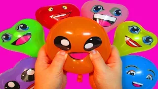 Balloons Learn colors with funny song Finger family Nursery rhymes Burst balloons with water