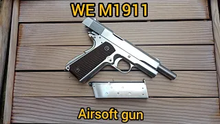 WE M1911 silver airsoft pistol review (Filipino)