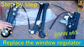 How to replace the window regulator on  seven series BMW e65 - step by step