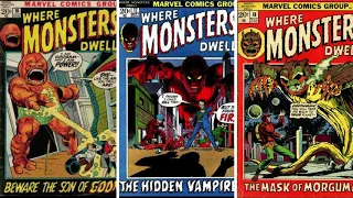 1970s TOP MARVEL COMICS WHERE MONSTERS DWELL - ALL 38 COMIC BOOK COVERS
