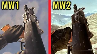 COD 4 Modern Warfare vs COD Modern Warfare 2 - Weapon Comparison