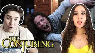 Boy and Girl who never get scared watch *THE CONJURING* Movie Reaction (w White Noise Reacts)