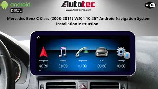 AutoTecPro Mercedes-Benz C-Class W204 10.25" HD Android Screen Navigation CarPlay Android Auto