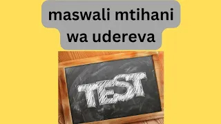 UCHAMBUZI WA MITIHANI YA UDEREVA