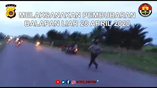 AKSI POLISI BUBAR KAN REMAJA BALAB LIAR DI NIBONG ACEH UTARA