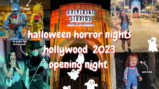 Halloween Horror Nights Hollywood 2023 OPENING NIGHT VLOG 🖤🔪