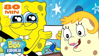 Bob Esponja | De Volta à Escola com Bob Esponja! 🚌 | 60 minutos | Bob Esponja em Português