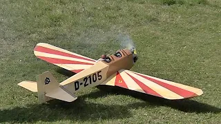 Klemm 1927, ASP FS65AR, Dead Stick Landing, "Break In Flights 1", FMSC Sontra