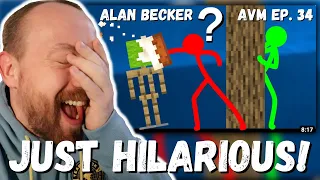 JUST HILARIOUS! Alan Becker The Prank - Animation vs. Minecraft Shorts Ep 34 (REACTION!!!)