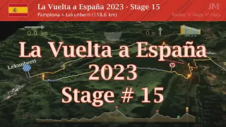 La Vuelta 2023, Stage 15 (Pamplona - Lekunberri), course, route, profile, animation