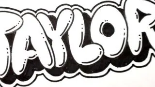 How to Draw Bubble Letters - Taylor in Graffiti Name Art | MAT