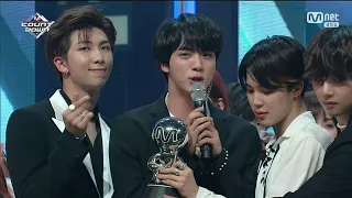 BTS - FAKE LOVE Win No.1 9th Win @M Countdown 180607