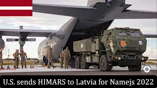 U.S. sends HIMARS to Latvia for Namejs 2022 |  Rapid Deployment with C-130 Aircraft