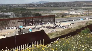 Migrants Rush Across Mexico-U.S Border