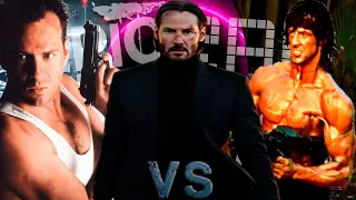 John Wick vs John Rambo vs John McClane. ERB as ERBF - FanMade