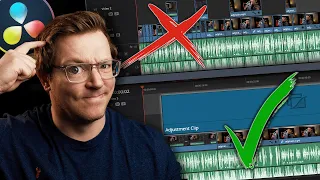 Stop wasting time!! Use the simple but AMAZING Adjustment Clip in Davinci Resolve 18