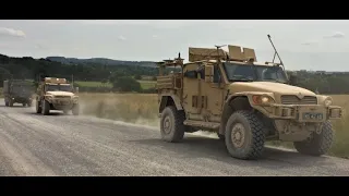 British Army convoy on Salisbury plain