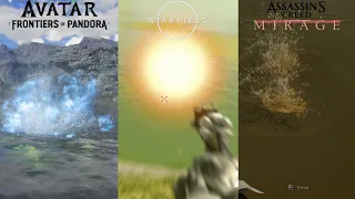 Avatar: Frontiers of Pandora vs AC Mirage vs Starfield vs RDR 2 vs Dying Light 2 - Water Physics