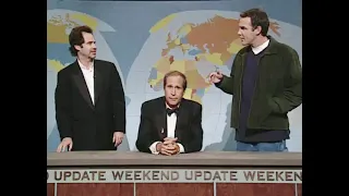 Chevy Chase, Dennis Miller and Norm Macdonald at SNL's 25th Anniversary Special (1999)