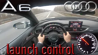 AUDI A6 Avant Competition 3.0 TDI 2017 LAUNCH CONTROL (KICKDOWN) on AUTOBAHN