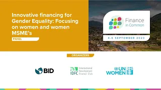 Panel 5 Innovative financing for Gender Equality Focusing on women and Women MSMEs