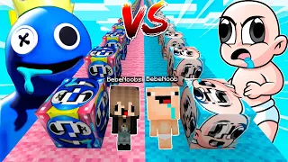 ¡DESAFIO DE LUCKY BLOCKS DE LOS RAINBOW FRIENDS VS BEBE NOOB! 😱😂 EN MINECRAFT