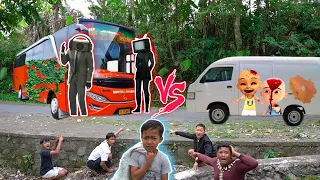 ADA MOBIL VAN BALIK KAMPUNG MEL4WAN BUS TELOLET BERH4NTU!!