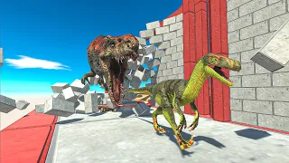 Only Fast Runners Will Escape T-Rex - Animal Revolt Battle Simulator