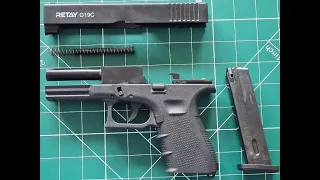 Disassemble and reassemble blank pistol Retay G19C