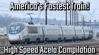 America’s Fastest Train - Amtrak Acela High Speed Compilation 2024