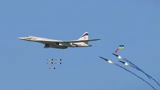 Russian Tu-160 bomber pilots try to escape Ukrainian missiles the security system failed.