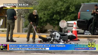 Motorcycle rider dies on scene after hitting turning Nissan in Pompano Beach