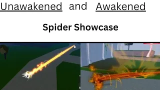 Awakened and Unawakened Spider(Revamped String) Showcase | Blox Fruits