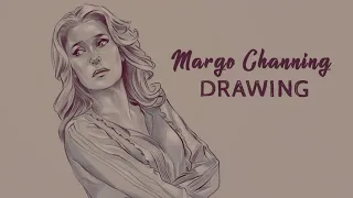 First little drawing of 2020 with Margo Channing (Gillian Anderson)