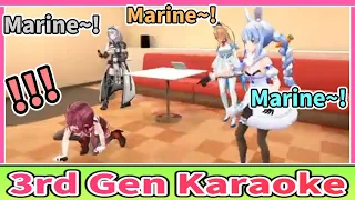 Marine Collapses During 3rd Gen Singing Stream [ENG SUB] Hololive Usada Pekora Shirogane Noel Flare