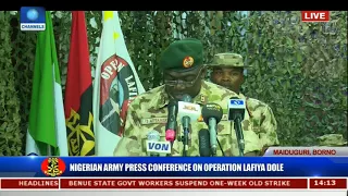 Nigerian Army Press Conference On Operation Lafiya Dole Pt.2