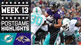 Dolphins vs. Ravens | NFL Week 13 Game Highlights