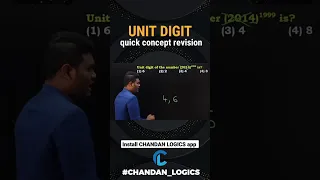 Unit Digit quick concept revision by chandan venna sir #chandan_logics #chandan_venna_fan_club