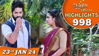 Anbe Vaa Serial | EP 998 Highlights | 23rd Jan 2024 | Virat | Shree Gopika | Saregama TV Shows Tamil