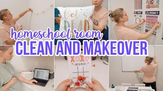 HOMESCHOOL ROOM CLEAN WITH ME // ROOM MAKEOVER // CLEANING MOTIVATION // BECKY MOSS