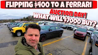 What will $7000 buy at a Dealer auction? - Flipping $400 to a Ferrari - Flying Wheels